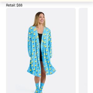 Meundies Blue Whale Print Women's Robe